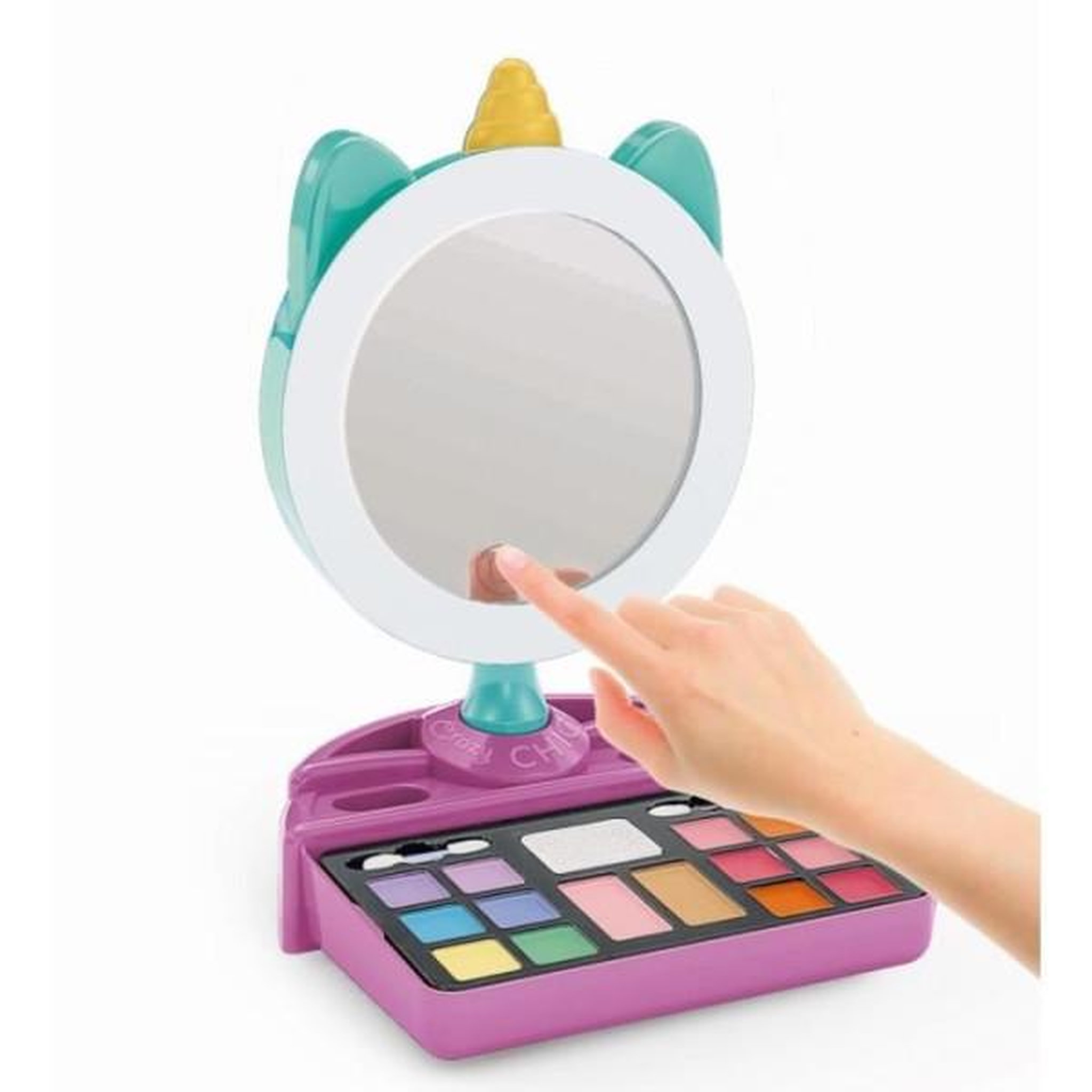 Voir la diapositive 3 : CLEMENTONI CLEMENTONI - Miroir de maquillage licorne - Anneau lumineux - Maquillage et accesoires cheveux et ongles - Des 7ans