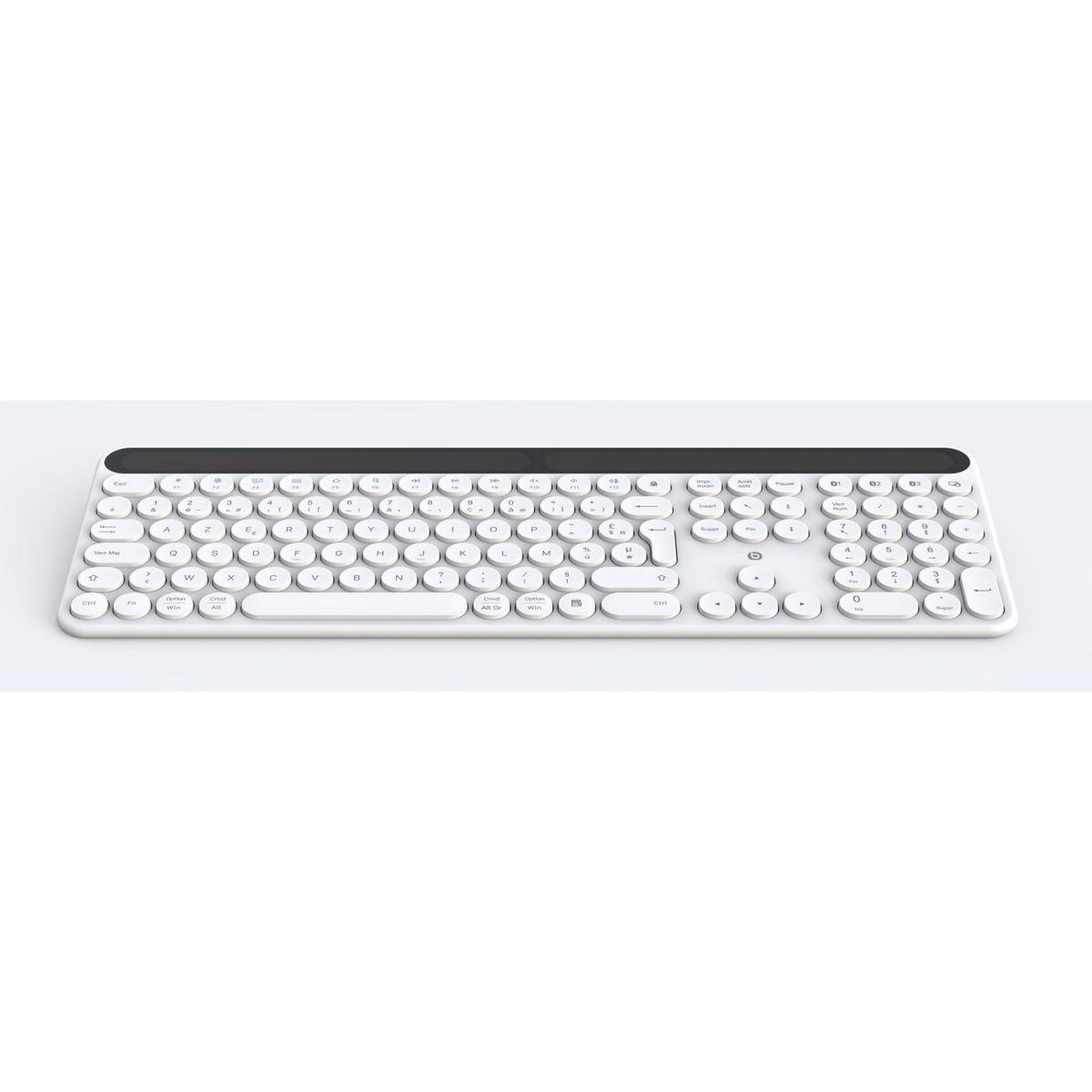 Voir la diapositive 5 : ESSENTIEL B Clavier sans fil solaire skw blanc