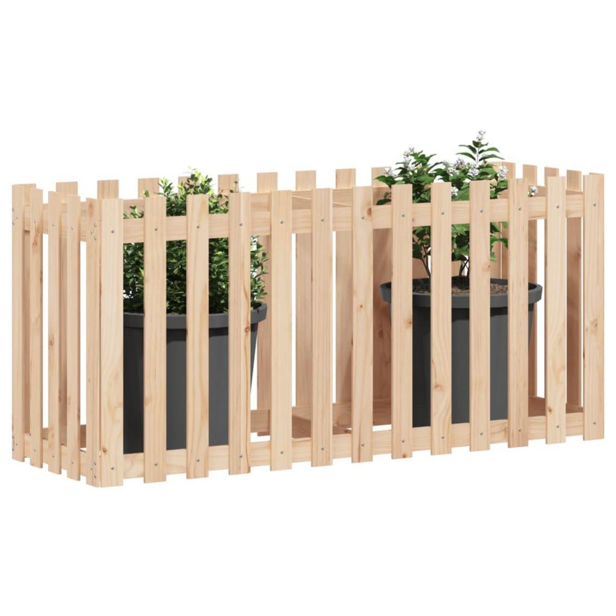 VIDAXL Lit sureleve de jardin design de cloture 150x50x70cm pin massif