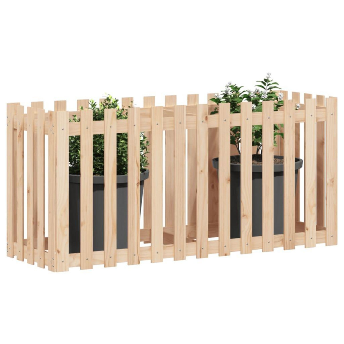 VIDAXL Lit sureleve de jardin design de cloture 150x50x70cm pin massif