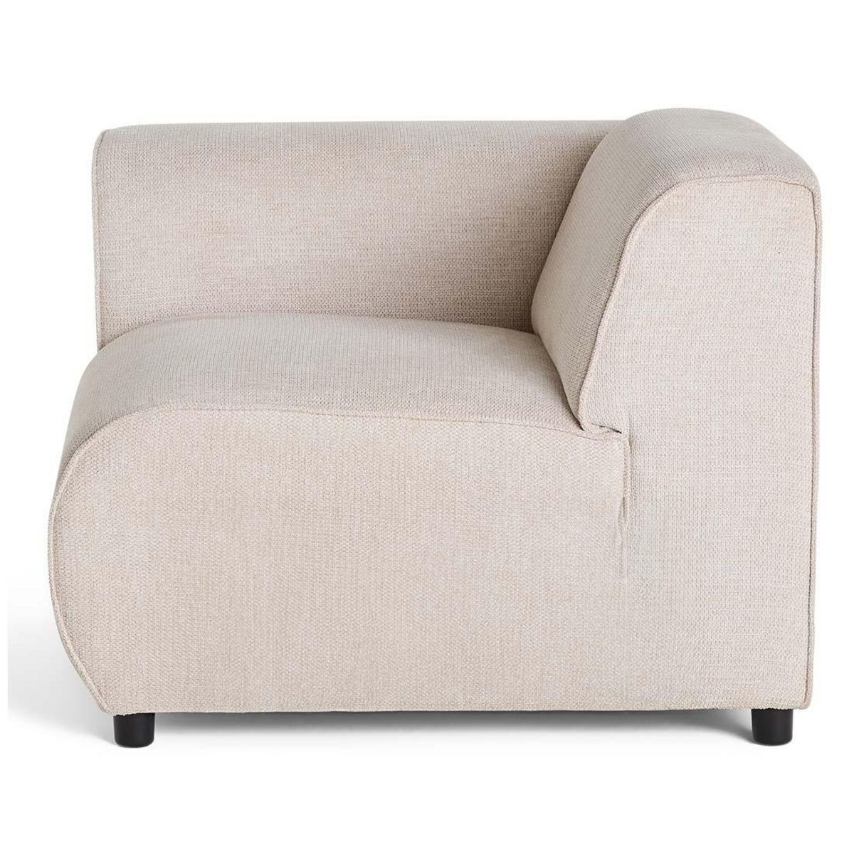 LISA DESIGN Suaro - module d'assise d'angle gauche en tissu texturé