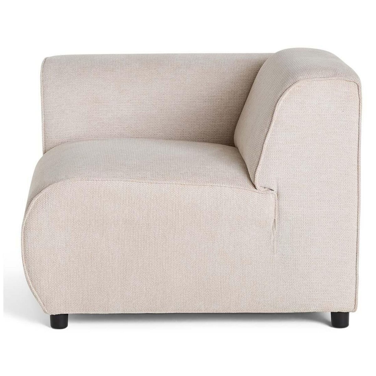 LISA DESIGN Suaro - module d'assise d'angle gauche en tissu texturé