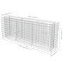 Voir la diapositive 6 : VIDAXL Lit sureleve a gabion Acier galvanise 270x50x100 cm