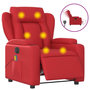Voir la diapositive 2 : VIDAXL Fauteuil de massage inclinable electrique rouge similicuir