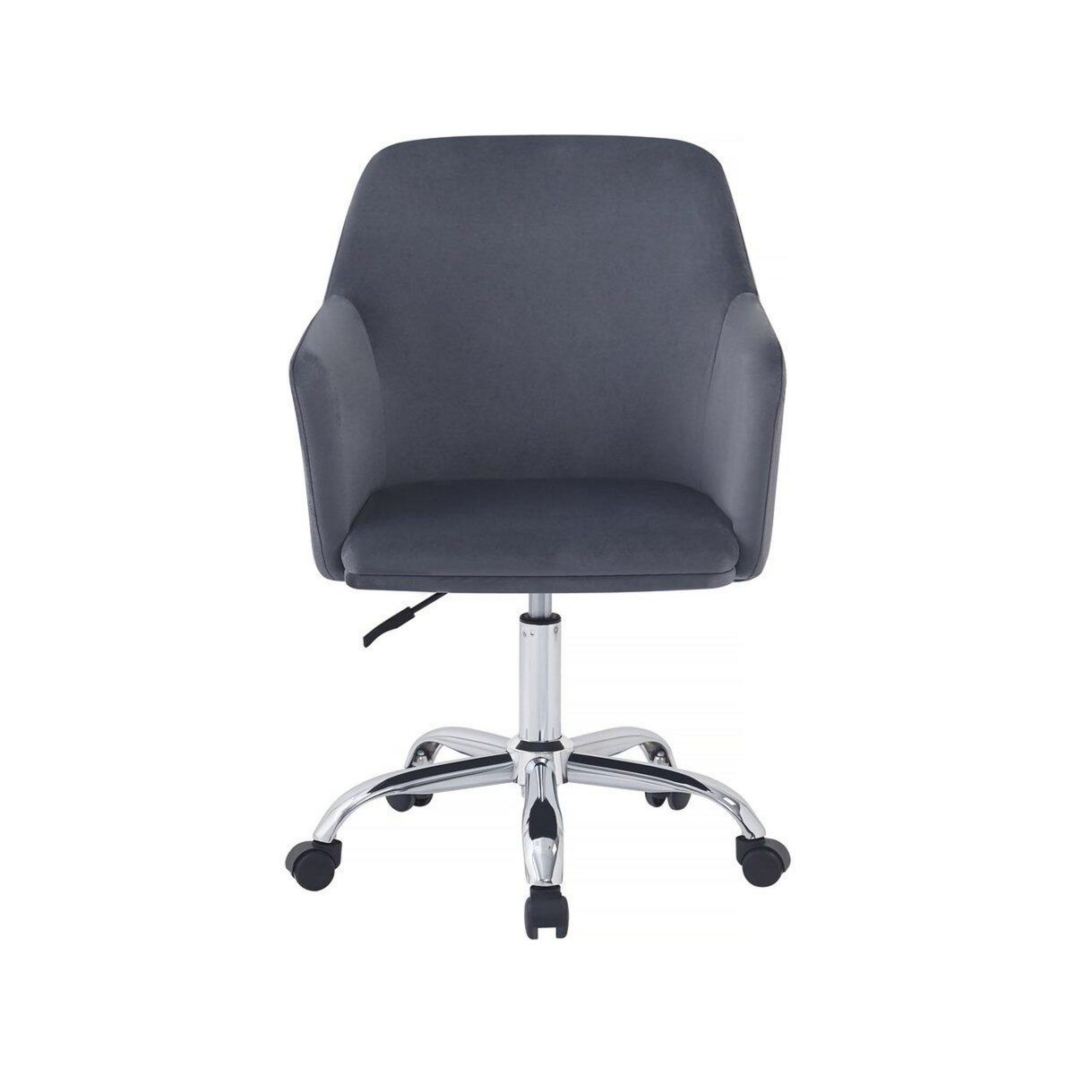 Habitat et Jardin Chaise de bureau en velours ajustable  Ophélie  - Gris