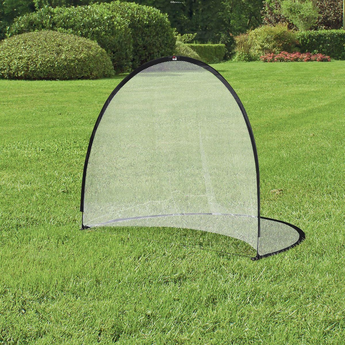 HOMCOM Cage de foot portable - but de football futsal pliable pop up - sac rangement, piquets inclus - dim. 247L x 203l x 201,5H cm - fibre verre Oxford noir