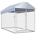 VIDAXL Chenil d'exterieur avec toit pour chiens 200x100x125 cm