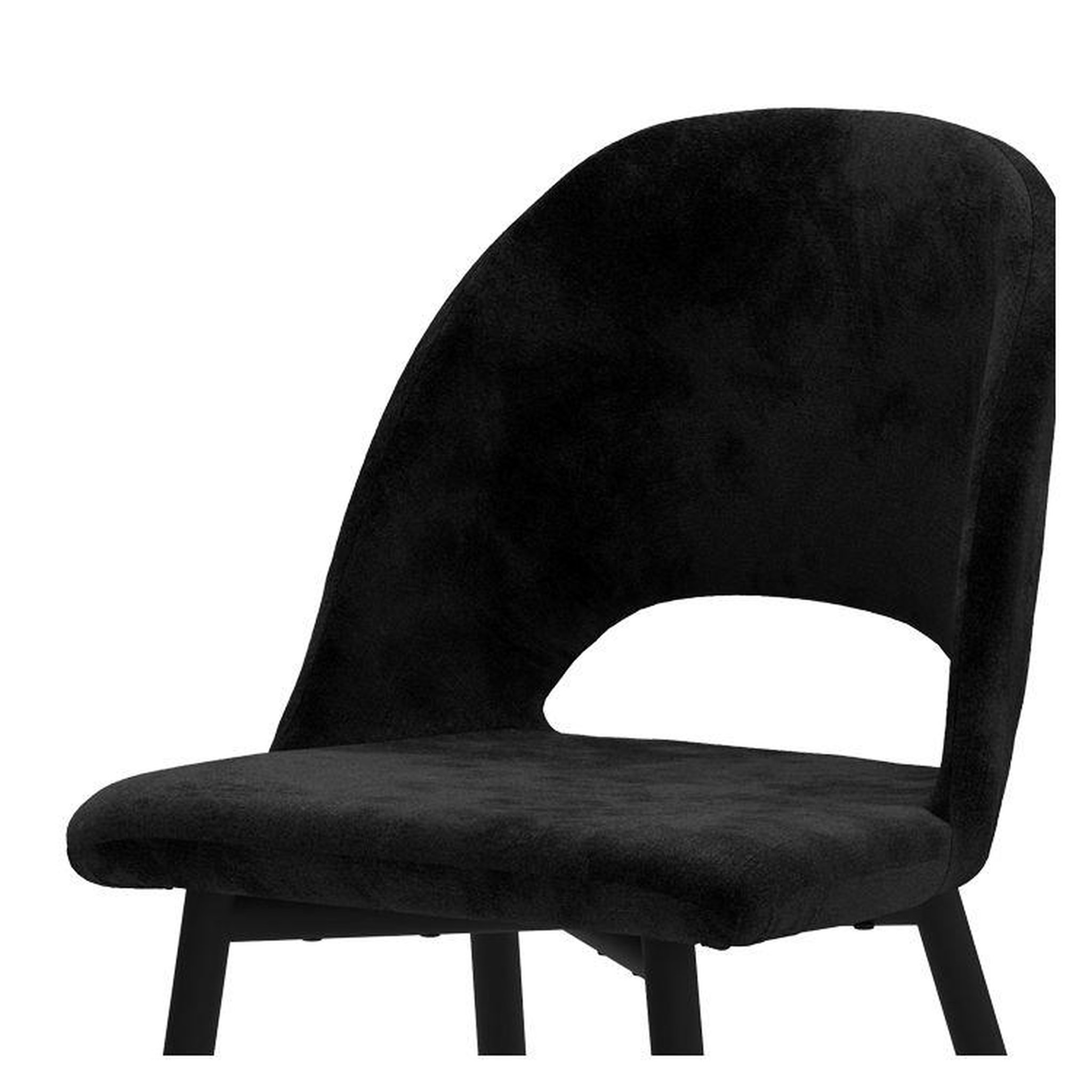 Voir la diapositive 6 : MAISON PAVANE Lot de 2 chaises noires en velours et pieds en métal-pénélope