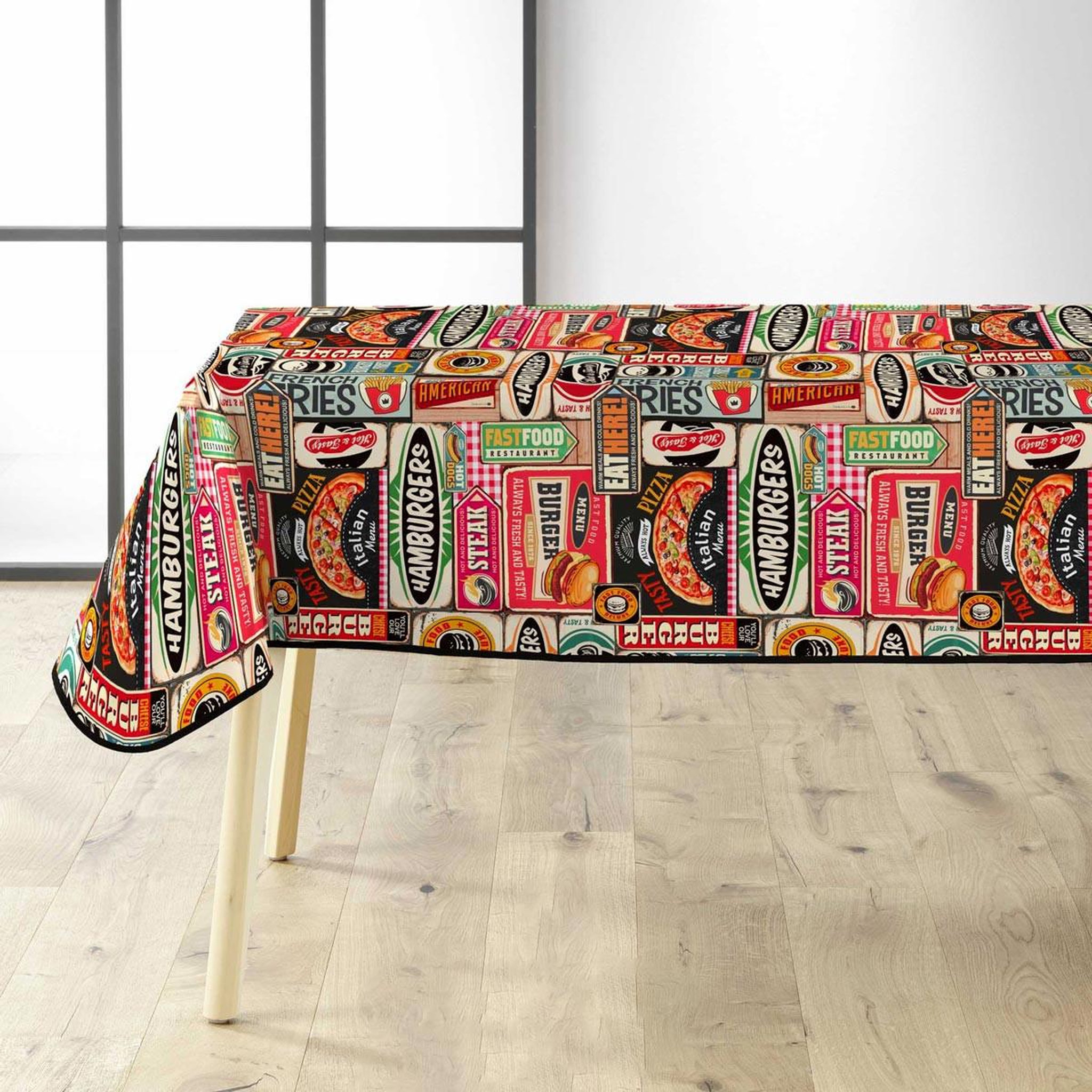 Douceur d'Intérieur Nappe Toile Cirée  Americano  140x240cm Multicolore