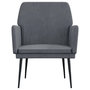 Voir la diapositive 3 : VIDAXL Fauteuil Gris fonce 62x79x79 cm Velours