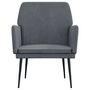 Voir la diapositive 3 : VIDAXL Fauteuil Gris fonce 62x79x79 cm Velours