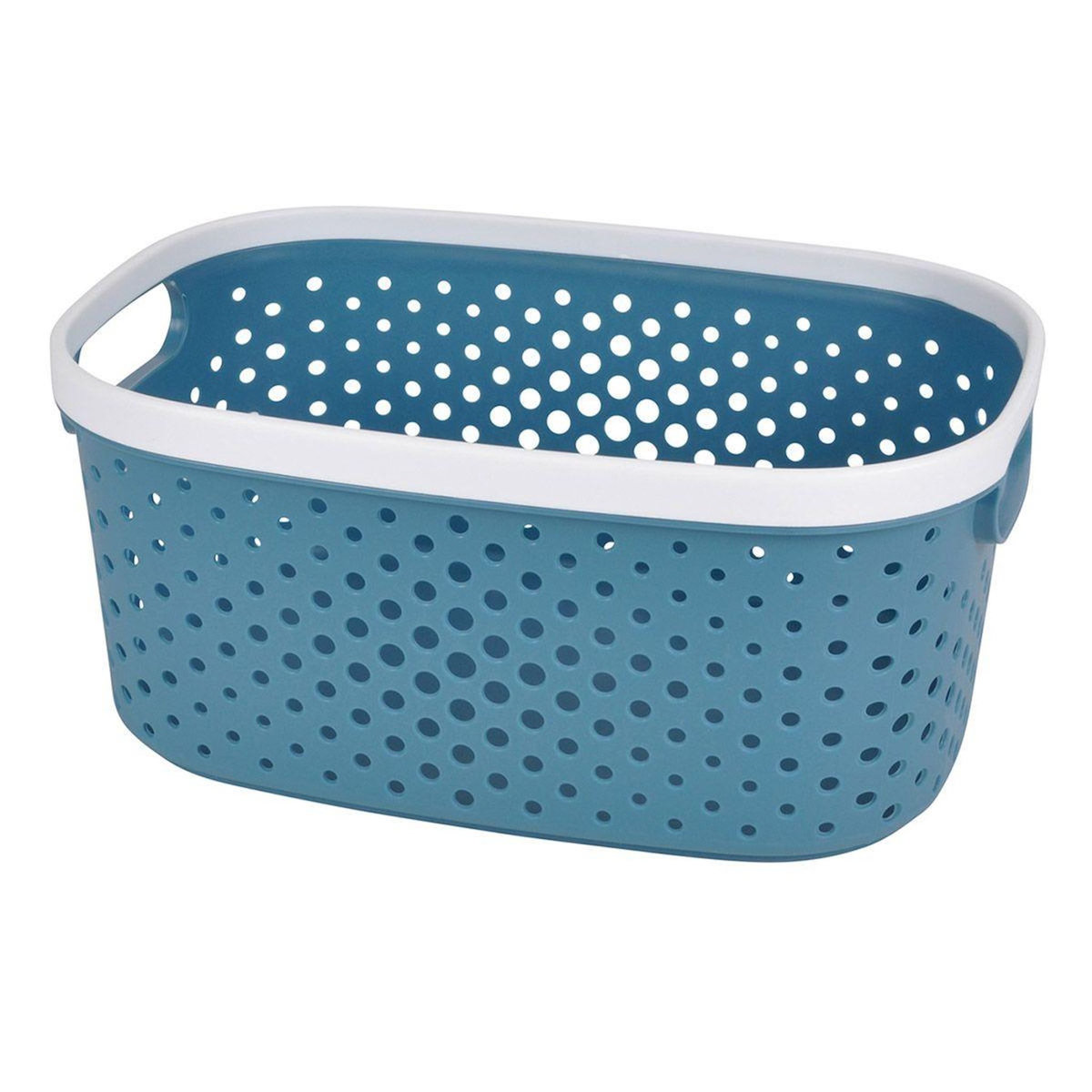 Paris Prix Panière à Linge  Ajourée  3,5L Bleu Paon