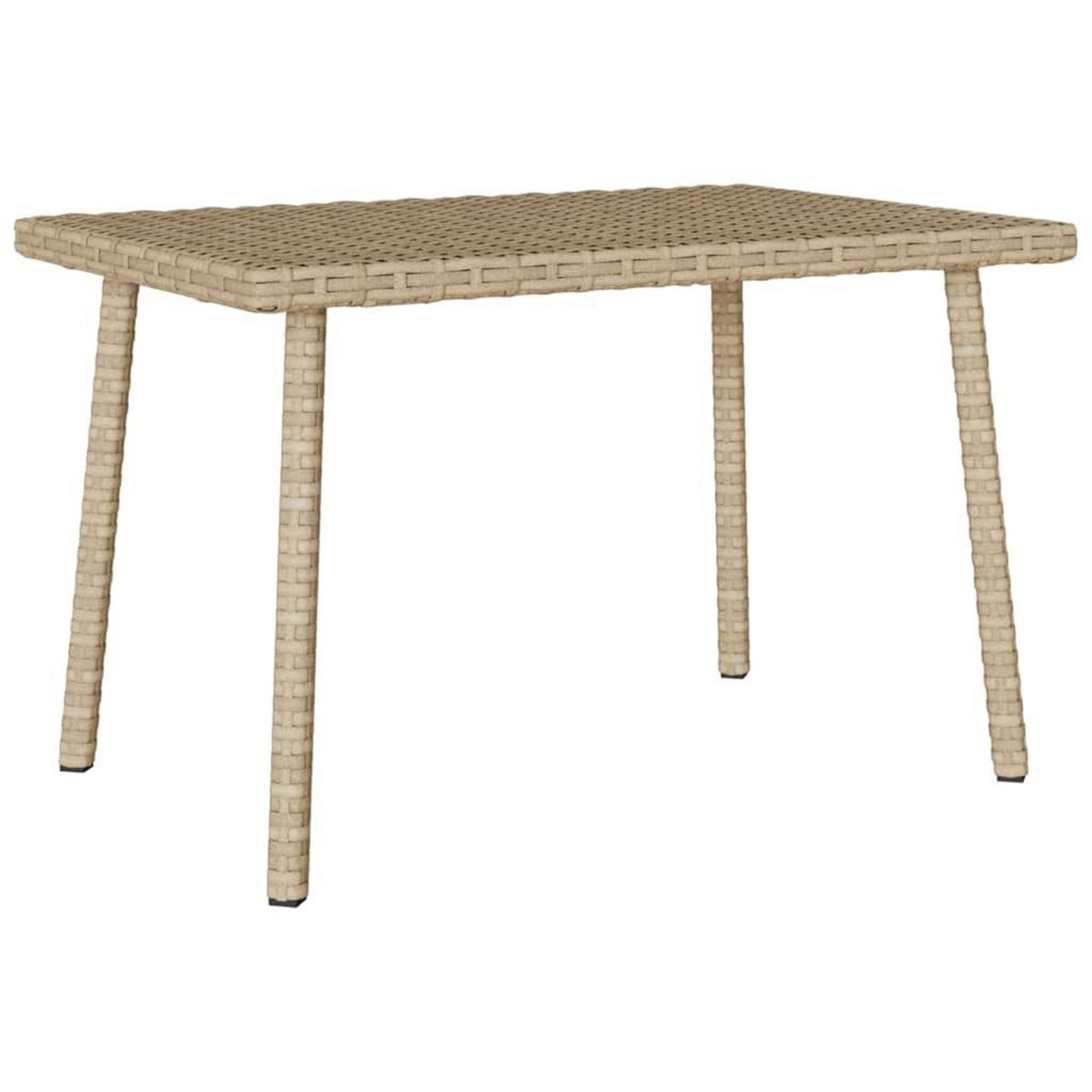 VIDAXL Table basse de jardin rectangulaire beige 60x40x37 cm rotin