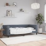 VIDAXL Lit de repos gris fonce 90x190 cm velours