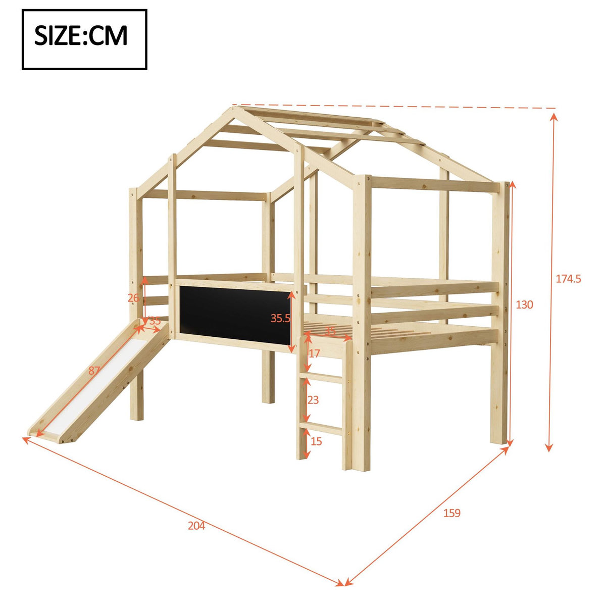 MERAX Lit mezzanine enfant