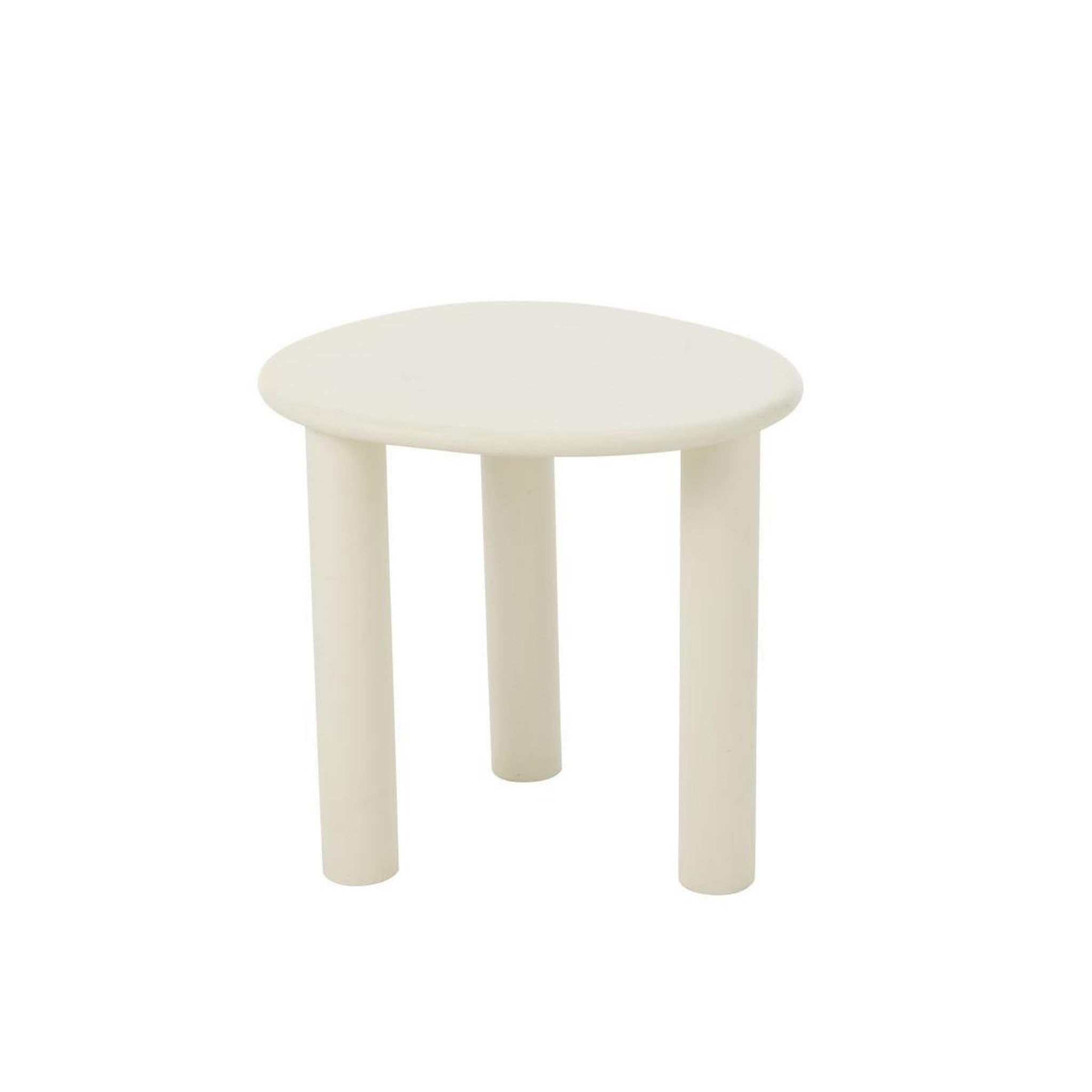 Voir la diapositive 3 : J-LINE Table d'appoint design  bali  51cm blanc