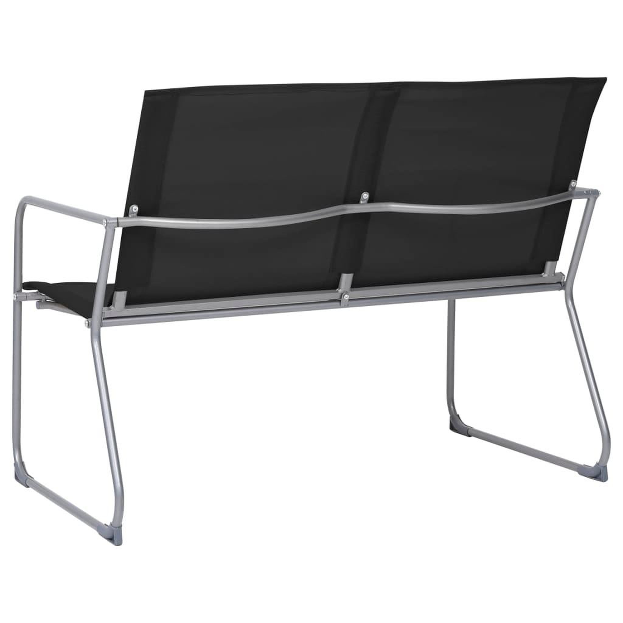Voir la diapositive 4 : VIDAXL Salon de jardin 4 pcs tissu et acier noir