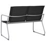 Voir la diapositive 4 : VIDAXL Salon de jardin 4 pcs Tissu et acier Noir