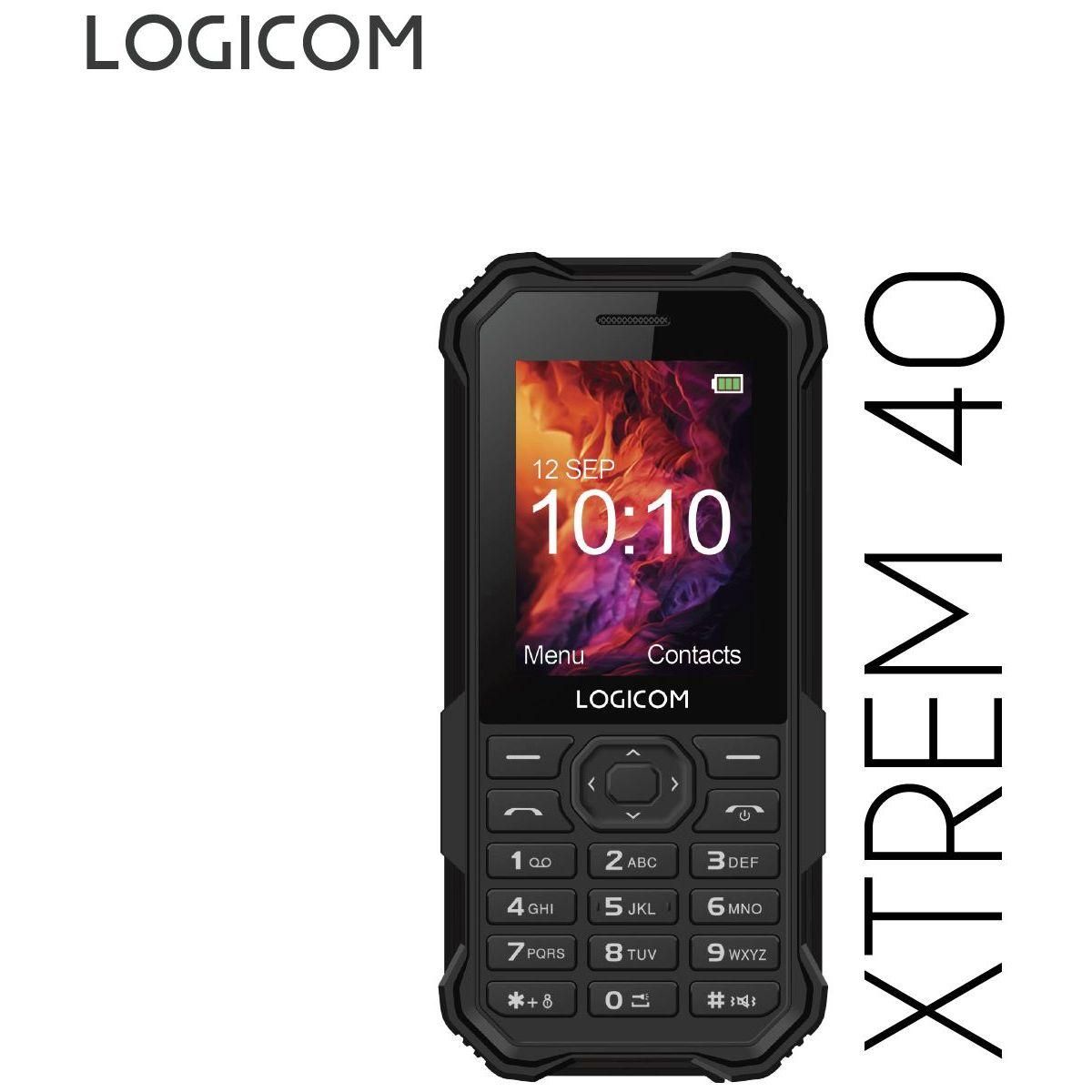 Logicom Téléphone portable Xtrem Noir 4G
