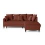 Voir la diapositive 2 : BEST MOBILIER Flamingo - canapé d'angle droit 4 places convertible en velours
