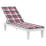 Voir la diapositive 3 : VIDAXL Coussin de chaise de terrasse carreaux rouge (75+105)x50x4 cm