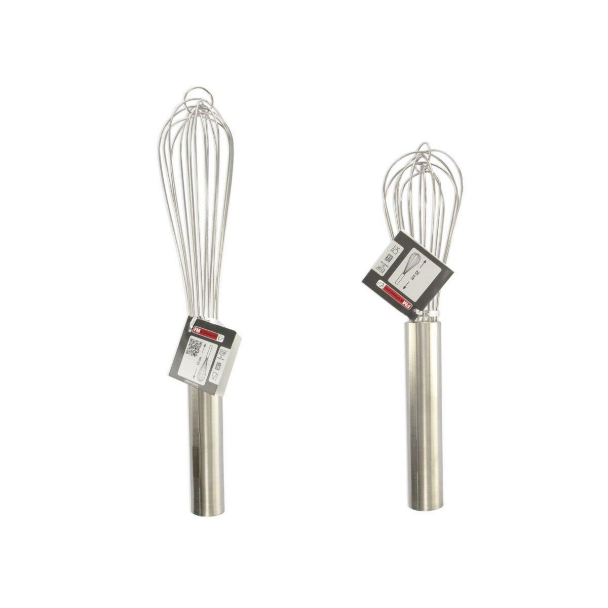 FM PROFESSIONAL Lot de 2 fouets de cuisine ou de pâtisserie en inox 25 cm et 30 cm FM Professional Pâtisserie
