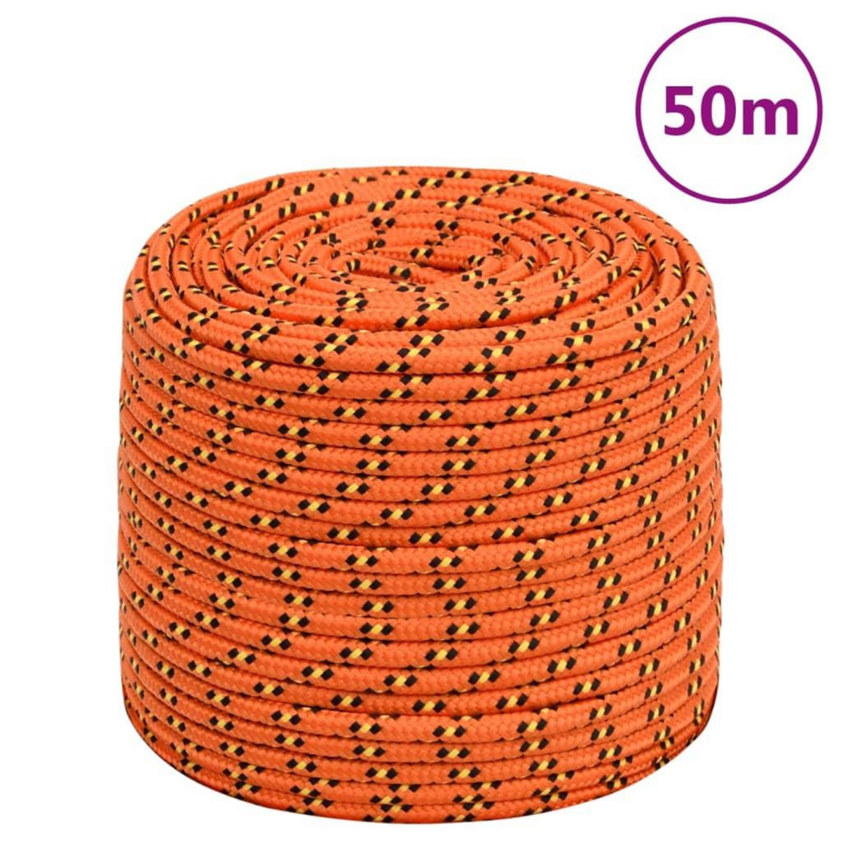 VIDAXL Corde de bateau Orange 8 mm 50 m Polypropylene