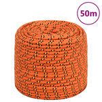 VIDAXL Corde de bateau Orange 8 mm 50 m Polypropylene