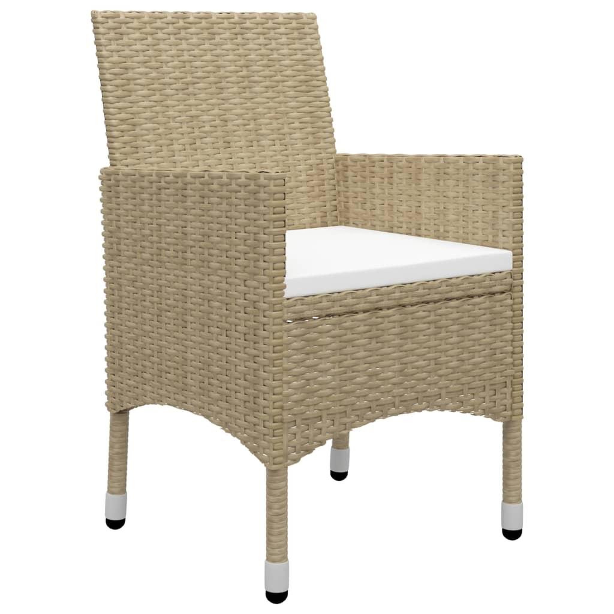 Voir la diapositive 3 : VIDAXL Ensemble a manger de jardin 5 pcs Beige