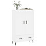 Voir la diapositive 3 : VIDAXL Buffet haut blanc 69,5x31x115 cm bois d'ingenierie