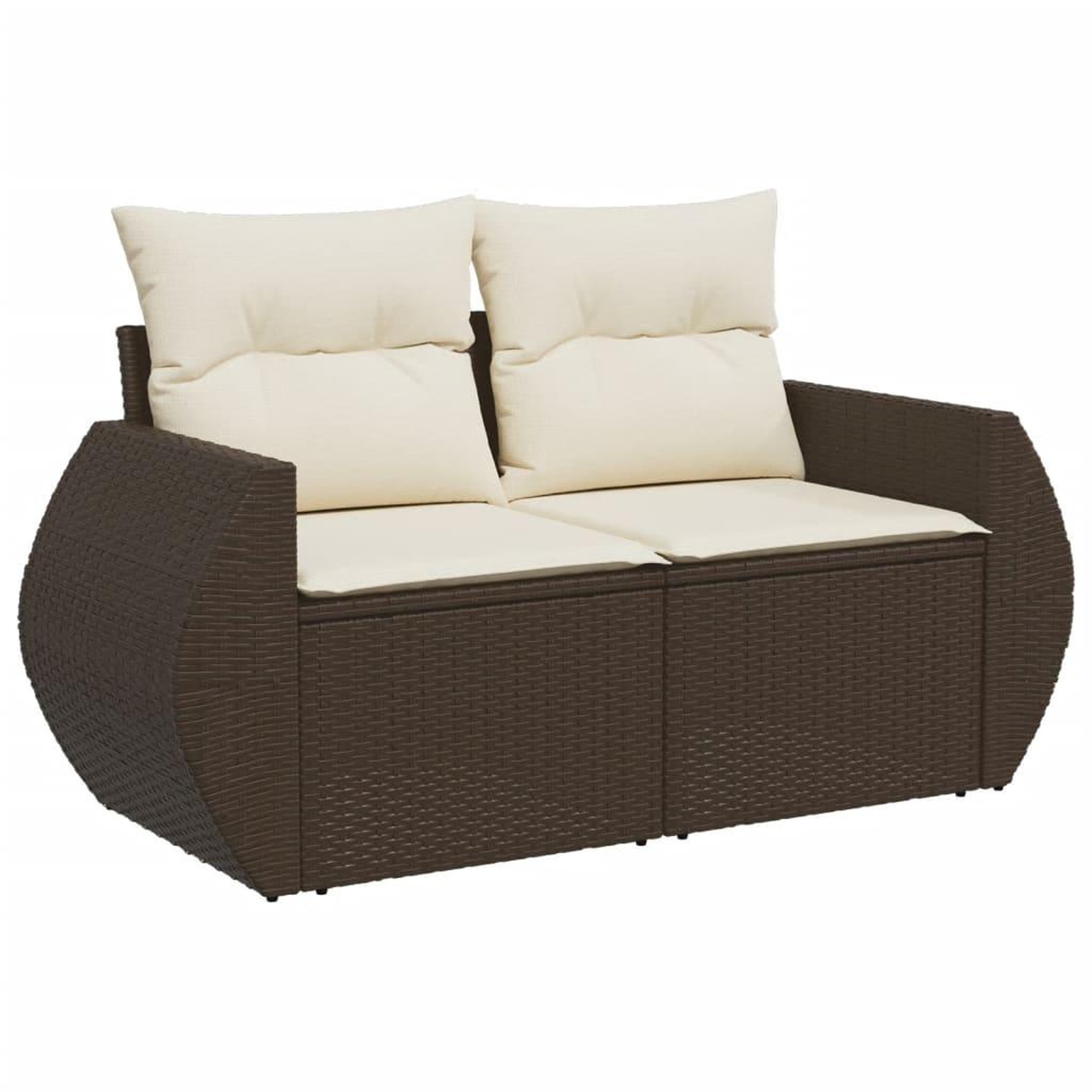 Voir la diapositive 5 : VIDAXL Salon de jardin avec coussins 6 pcs marron resine tressee