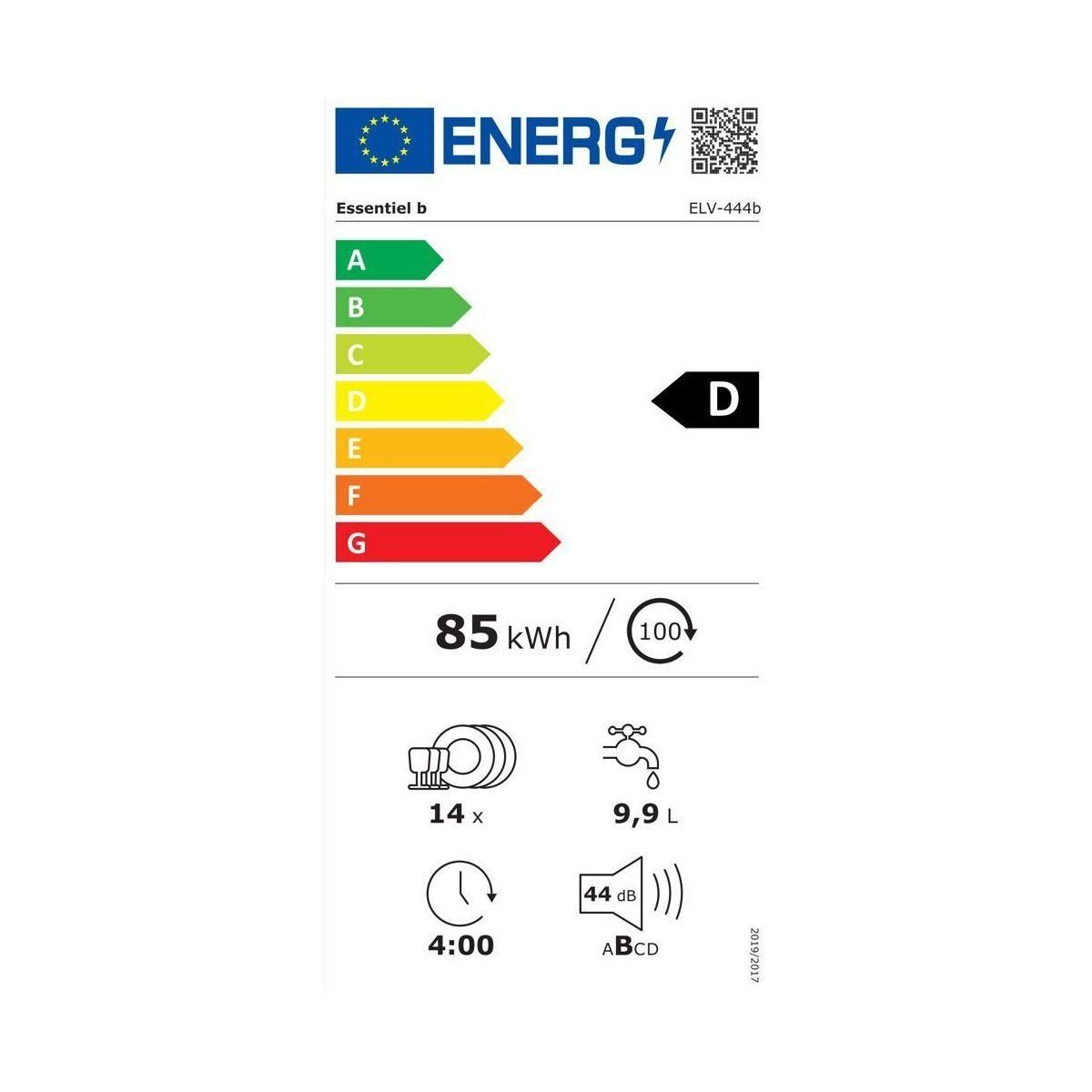 ESSENTIEL B Lave vaisselle 60 cm ELV-444b