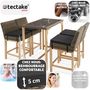 Voir la diapositive 3 : tectake Ensemble table en rotin avec 4 chaises avec cadre en aluminium marron naturel