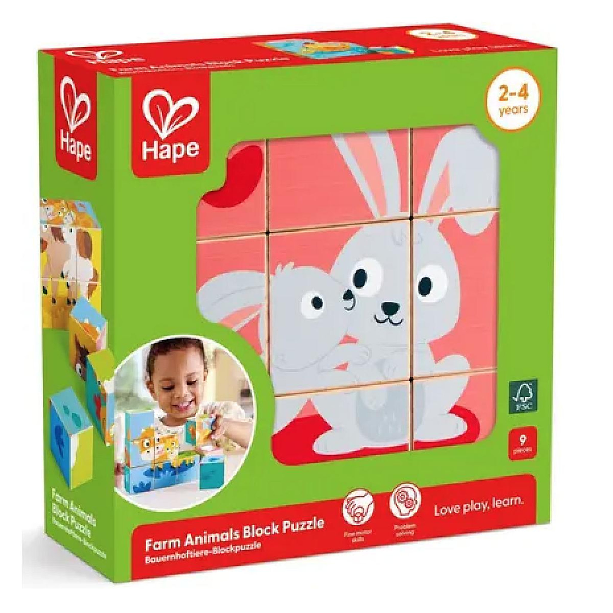 Hape Puzzle cubes animaux de la ferme