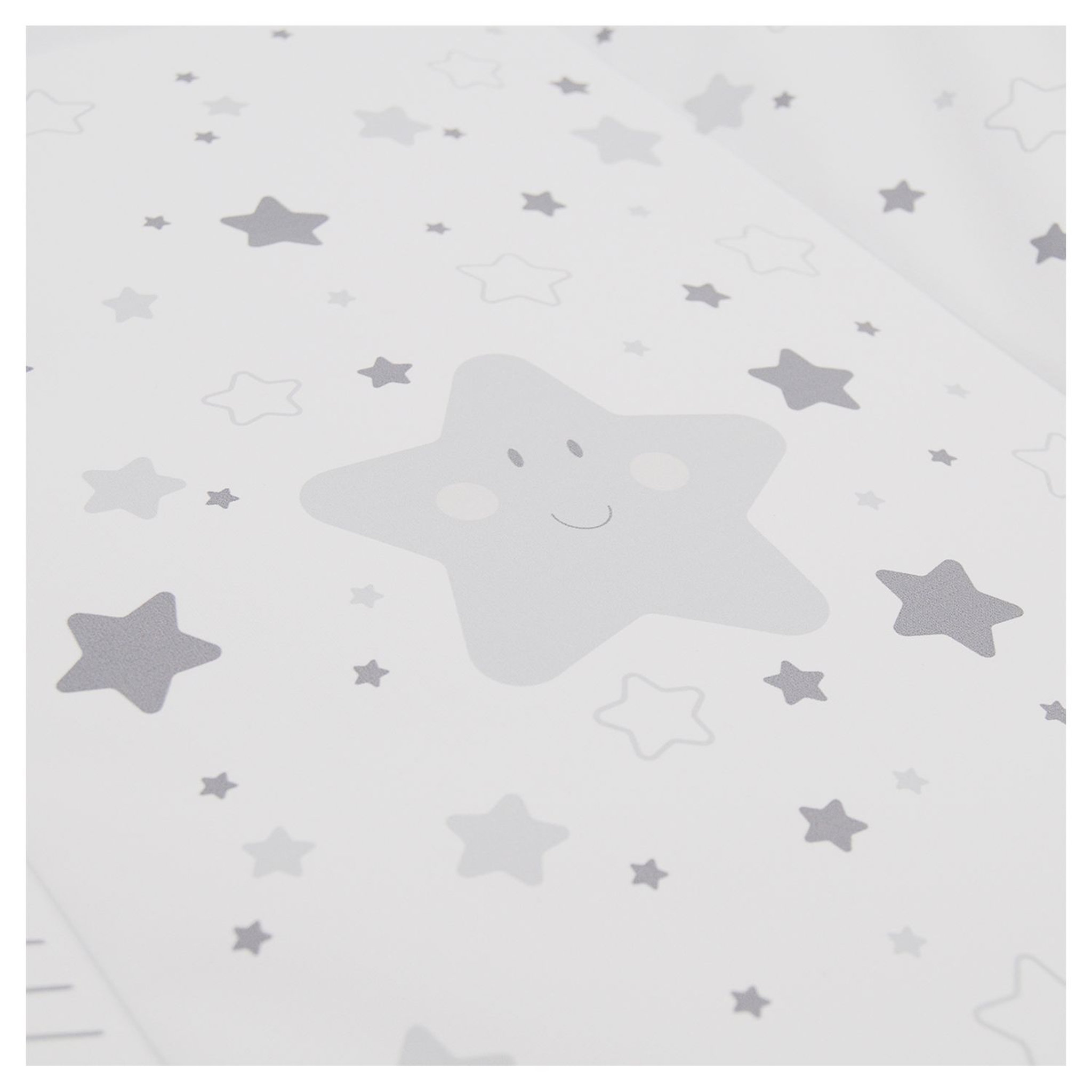 Voir la diapositive 4 : Babycalin Matelas à langer Luxe 50x70cm ETOILE GRIS CLAIR