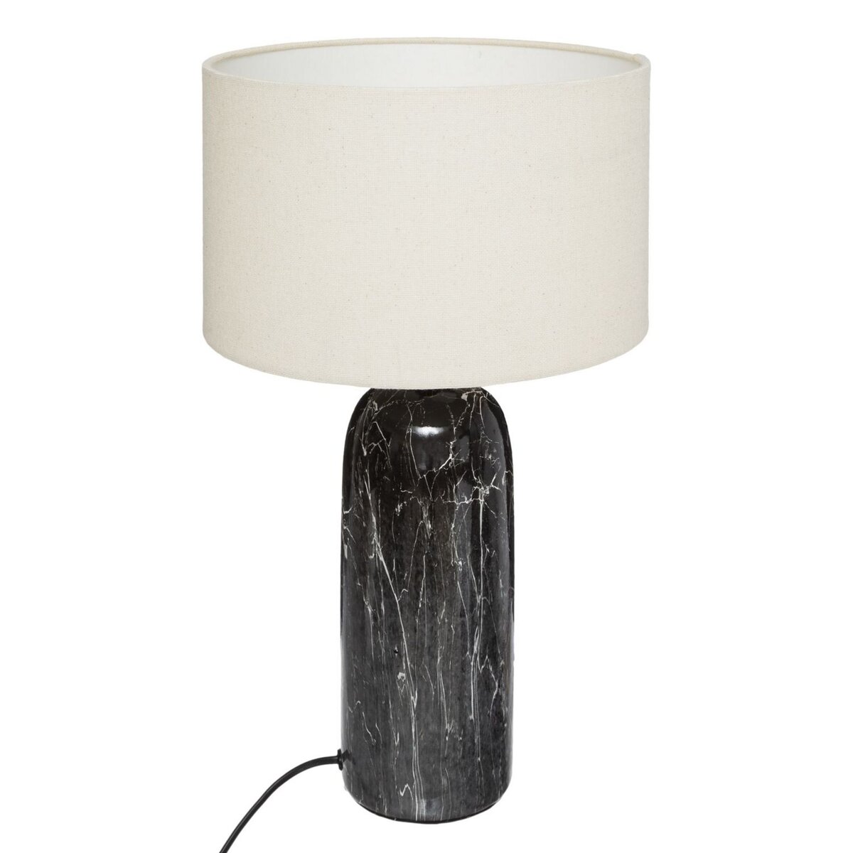ATMOSPHERA Lampe à poser design Mapu - H. 48 cm - Noir et blanc