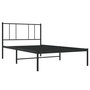 Voir la diapositive 3 : VIDAXL Cadre de lit metal sans matelas avec tete de lit noir 90x190 cm