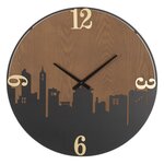 Paris Prix Horloge Murale Design  City  60cm Marron & Noir