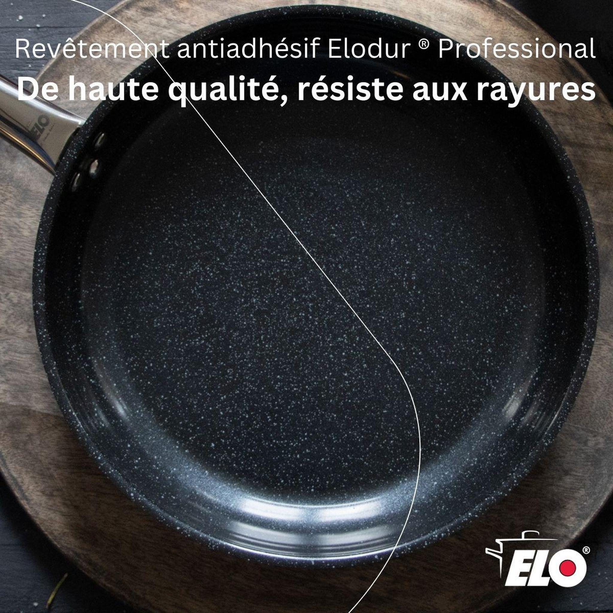 Voir la diapositive 5 : ELO Lot poêle céramique 24 cm et faitout 24 cm elo profi therm platinum