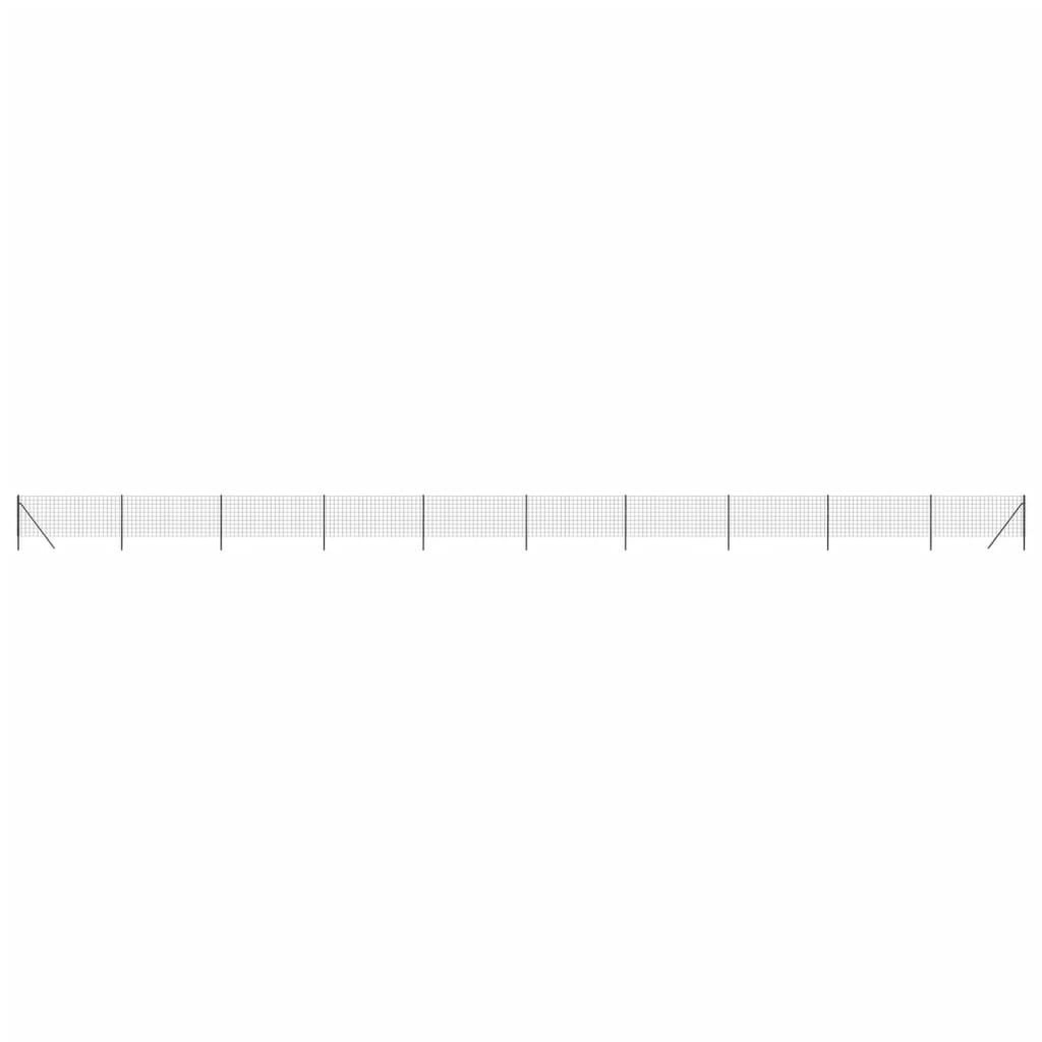 Voir la diapositive 2 : VIDAXL Cloture en treillis metallique anthracite 0,8x25 m
