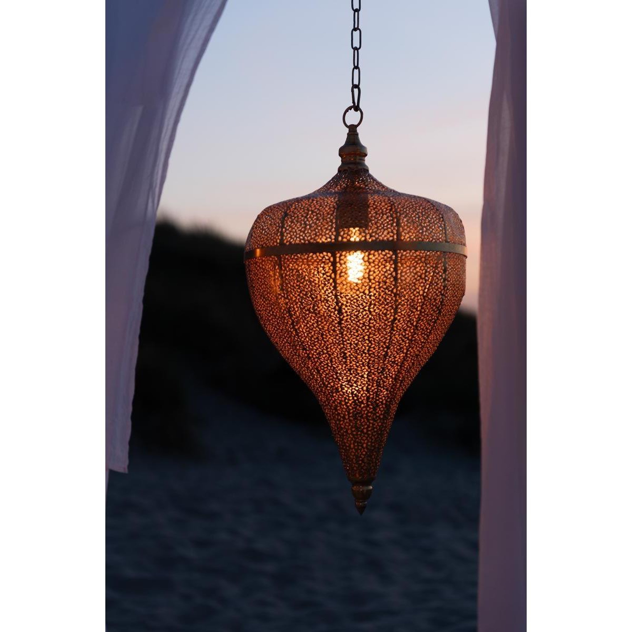 Voir la diapositive 5 : J-LINE Lampe suspension en métal  goutte  57cm or