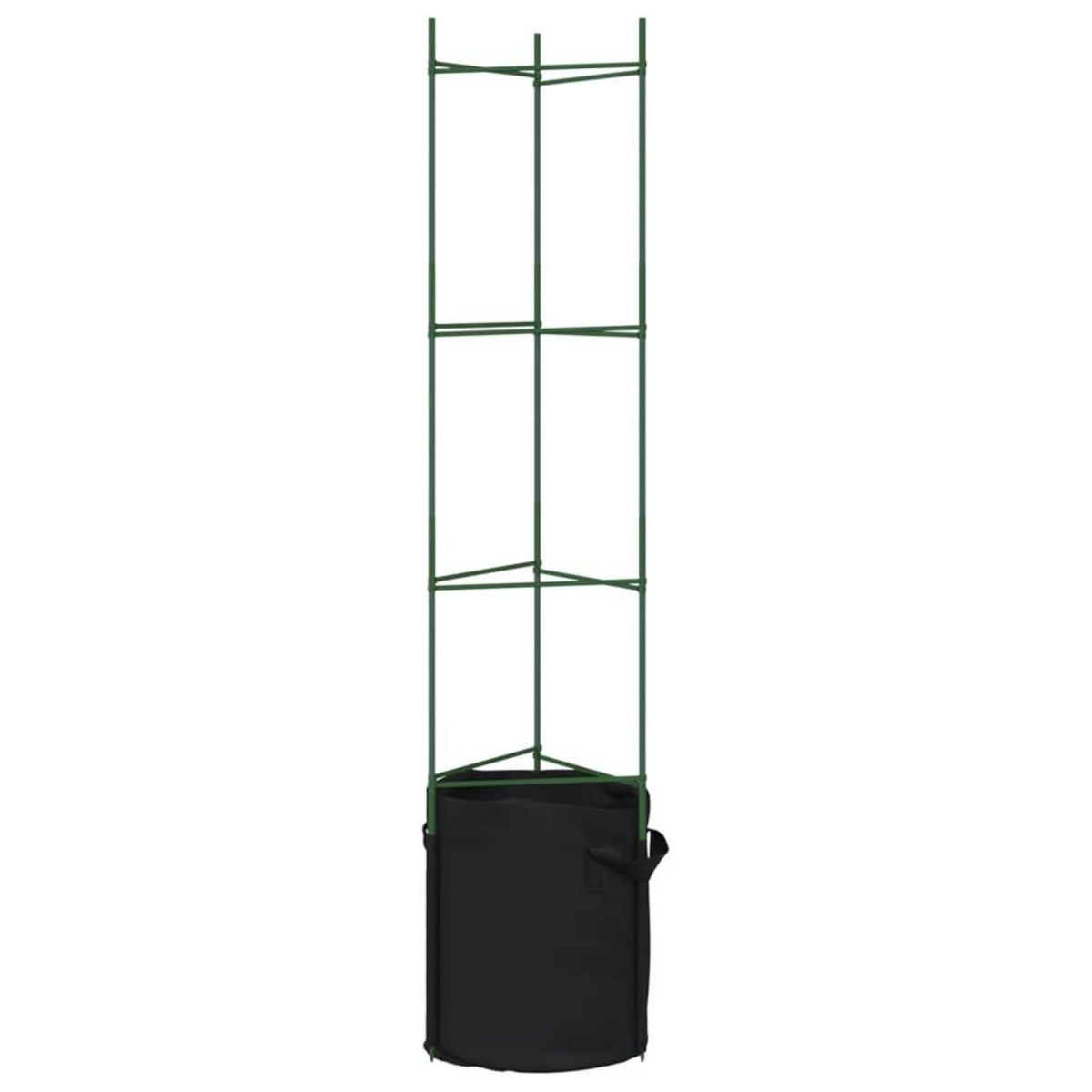 VIDAXL Cages a tomates avec sacs a plantes 4 pcs 154 cm acier et PP