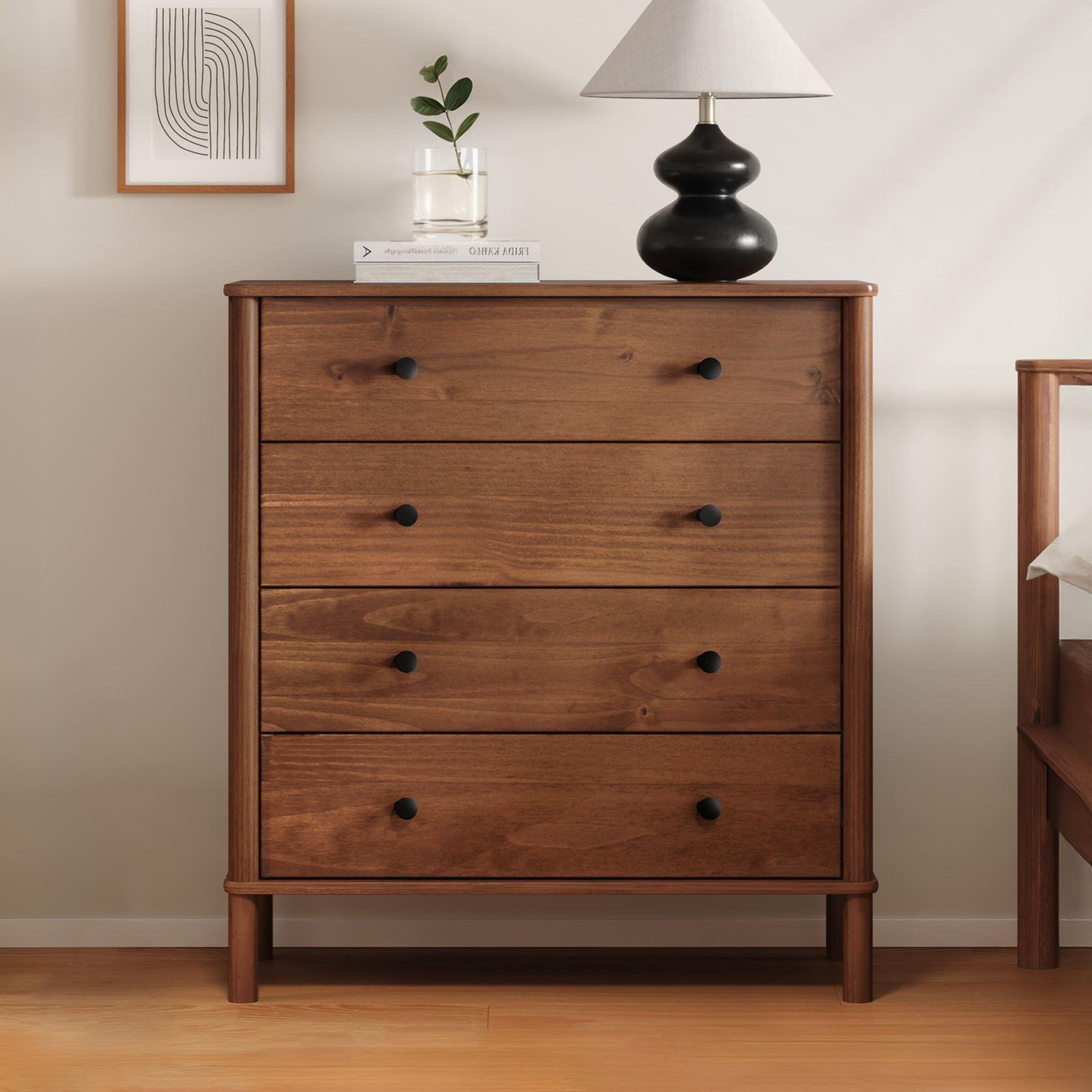 Voir la diapositive 4 : IDIMEX Commode apoana 4 tiroirs en bois massif