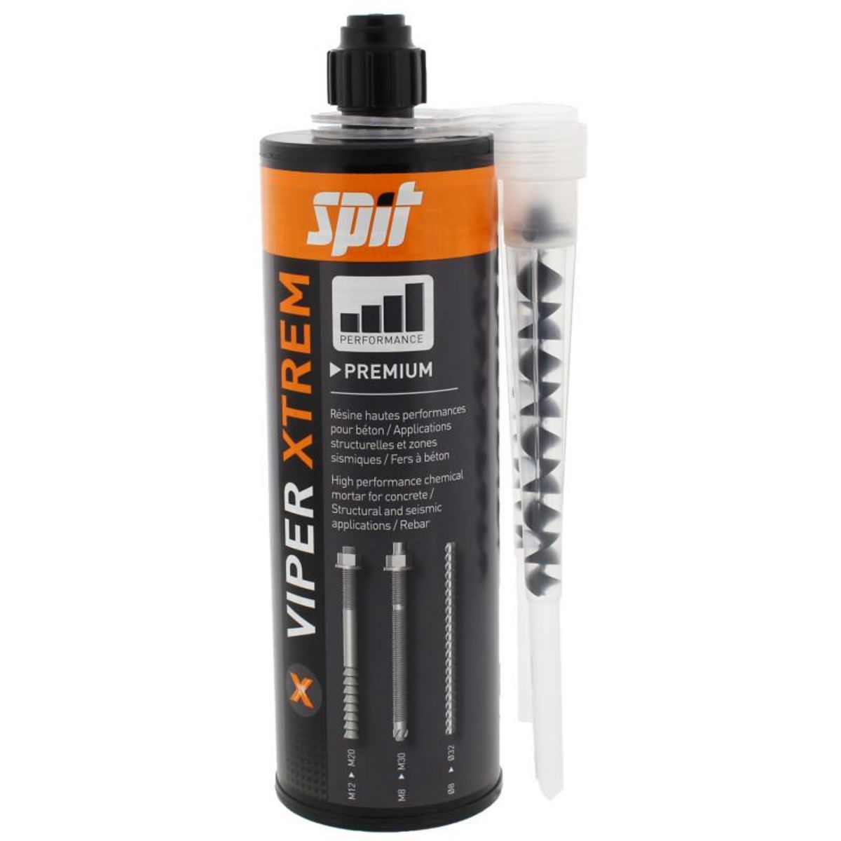 SPIT Résine vinylester VIPER XTREM 410ml + buse + rall SPIT 060188