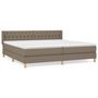 Voir la diapositive 2 : VIDAXL Sommier a lattes de lit avec matelas Taupe 200x200 cm Tissu