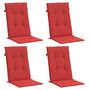 Voir la diapositive 3 : VIDAXL Coussins de chaise de jardin dossier haut lot de 4 rouge tissu