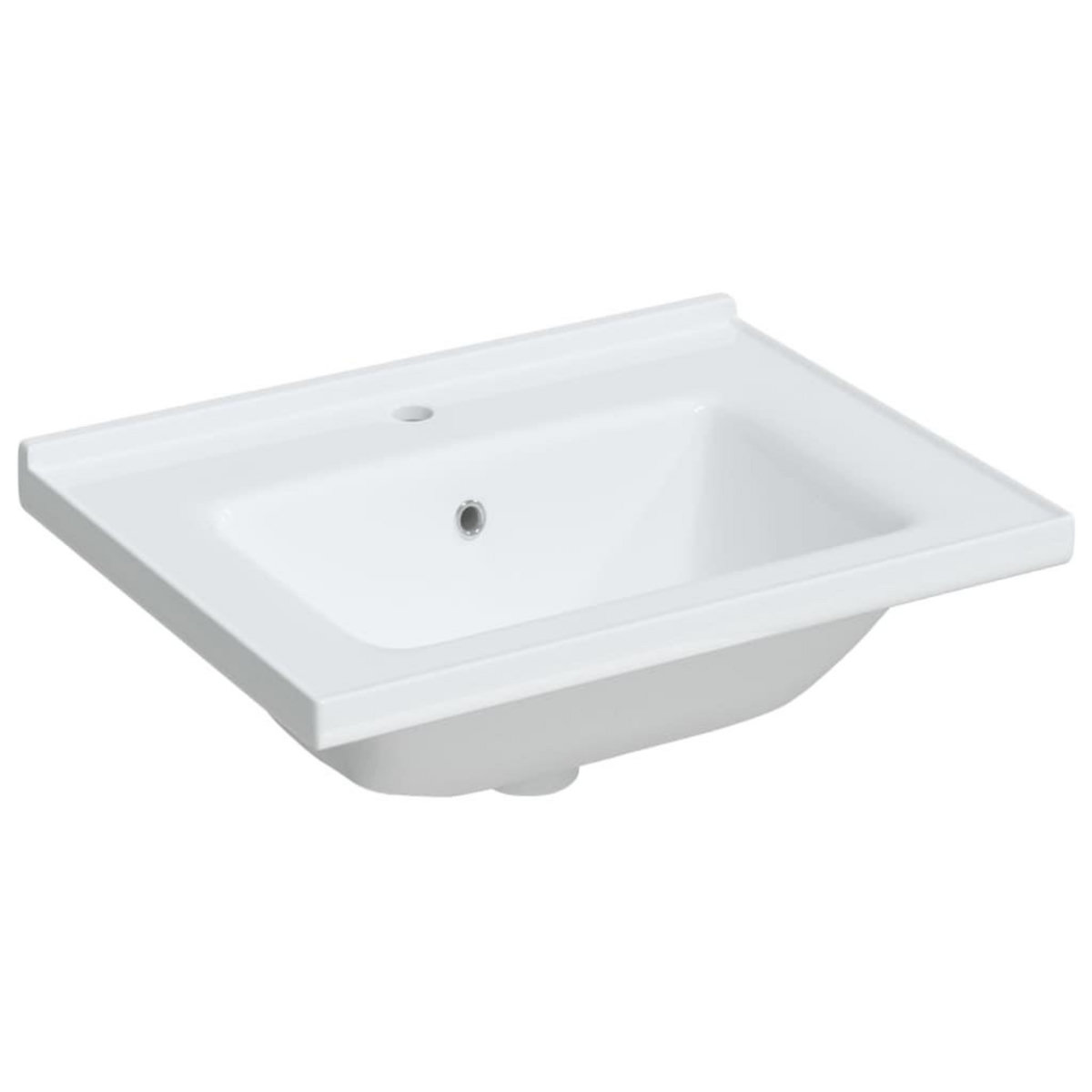 VIDAXL Evier salle de bain blanc 61x48x19,5 cm rectangulaire ceramique