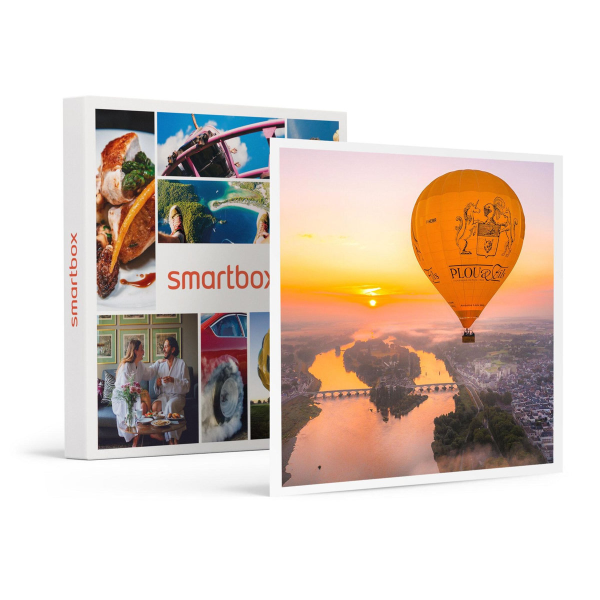 Smartbox Vol en montgolfière en famille au cœur de la Touraine avec visite d'une cave et dégustation de vin - Coffret Cadeau Sport & Aventure