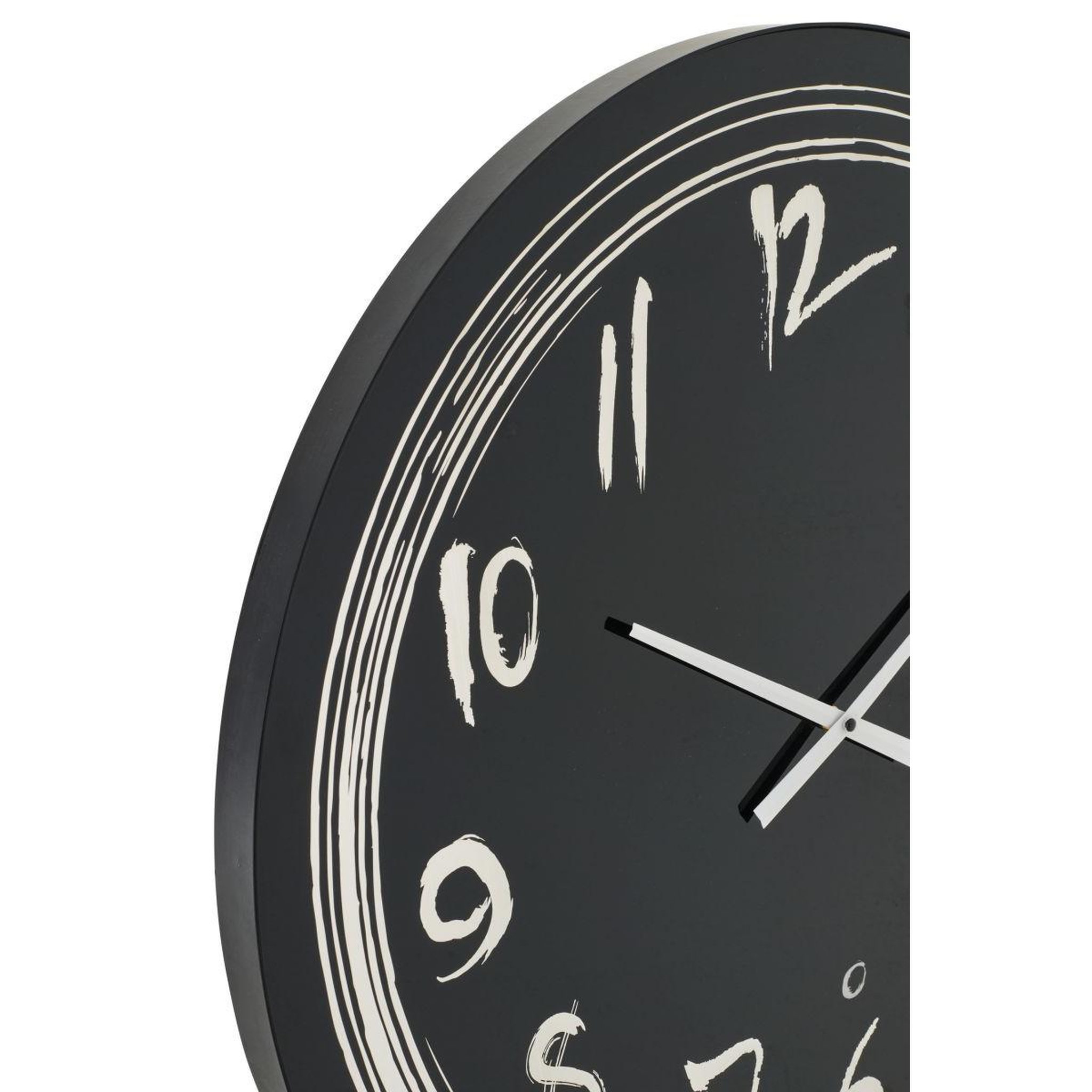 Voir la diapositive 2 : J-LINE Horloge murale à led  juanita  70cm noir & bleu
