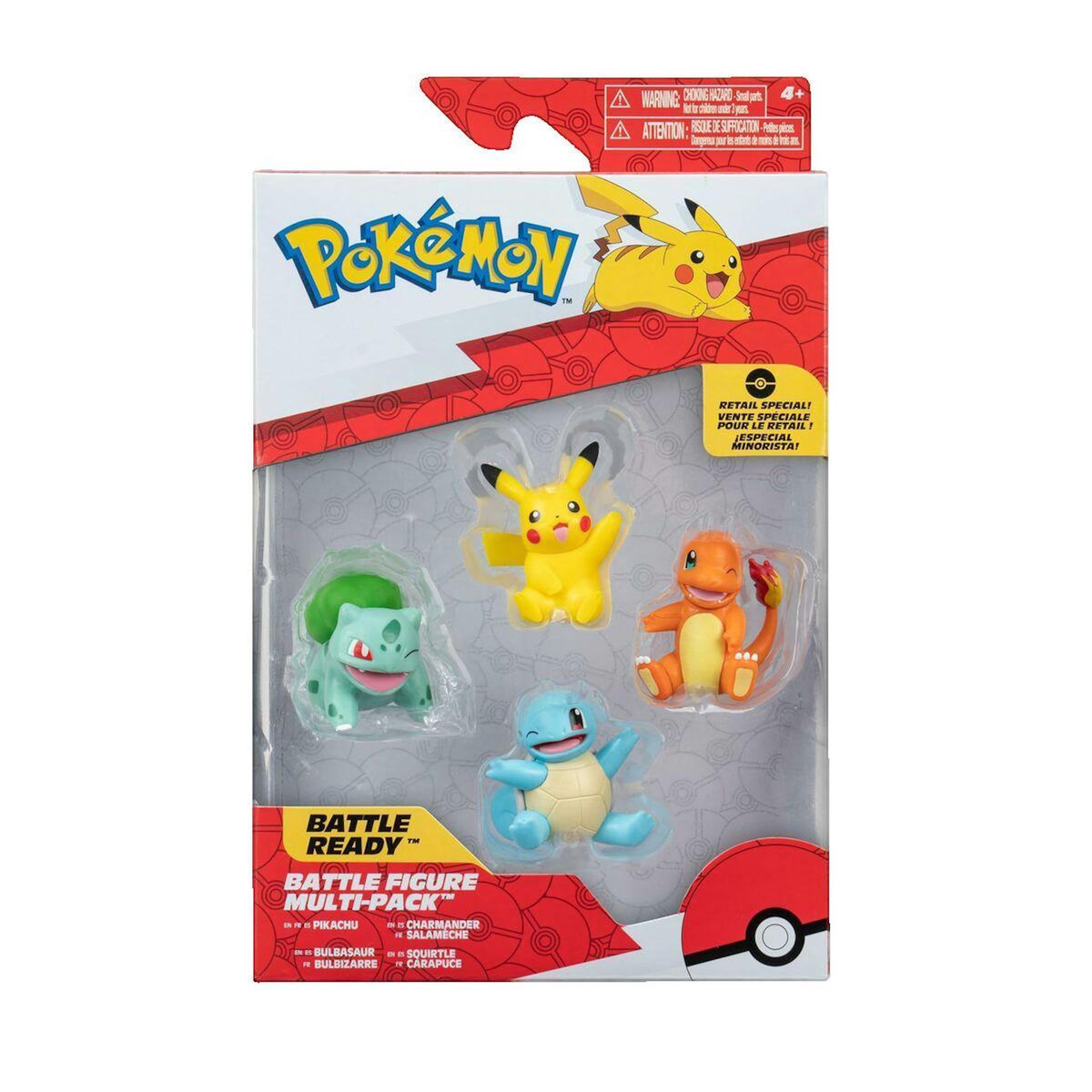 Figuine Ensemble de Figurines Figuine Pokémon Pack de 4 unités Kanto
